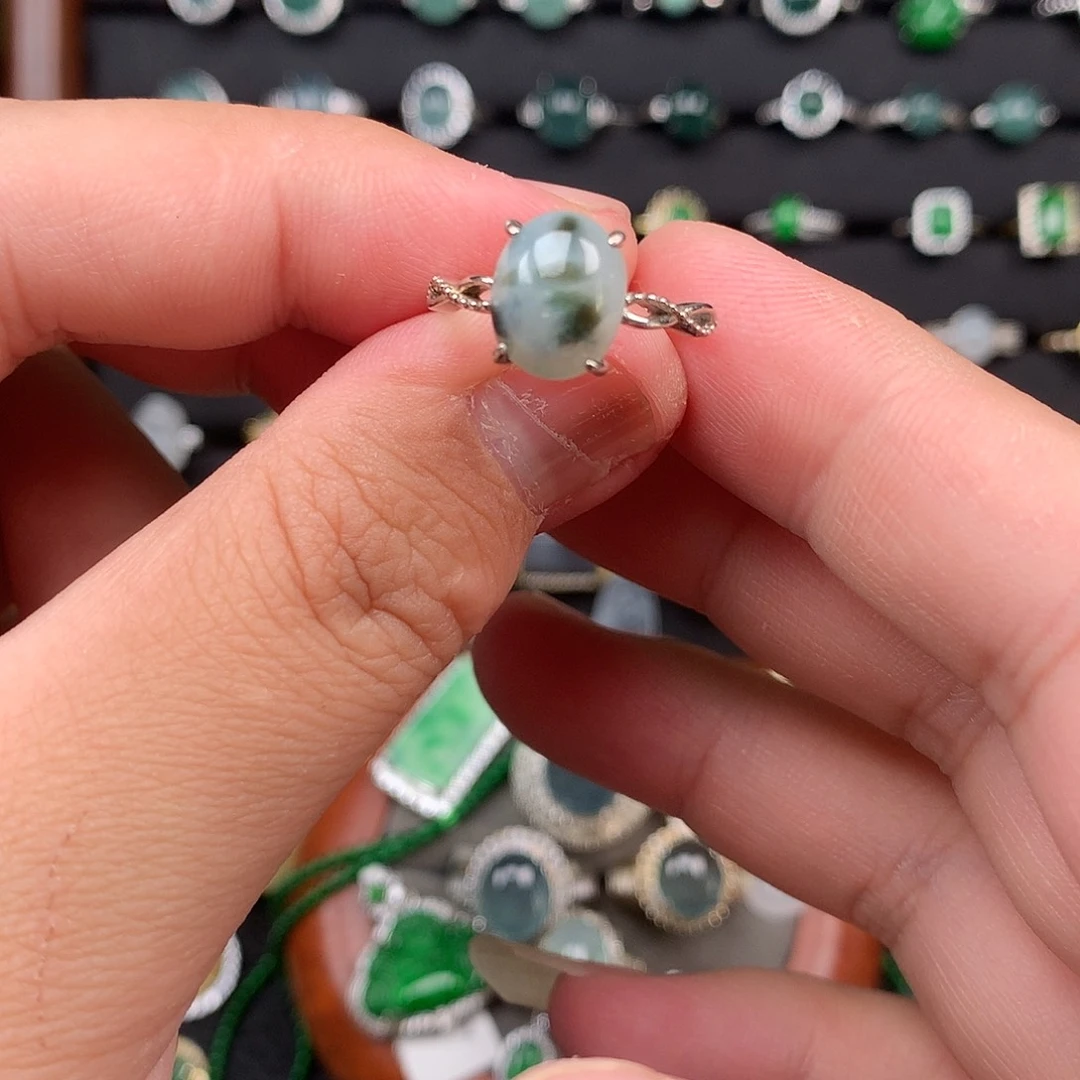 翡翠银S925镶嵌颈饰