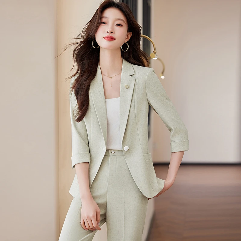 高级感西装套装女2025春夏新款小个子气质韩版休闲职业小西服外套