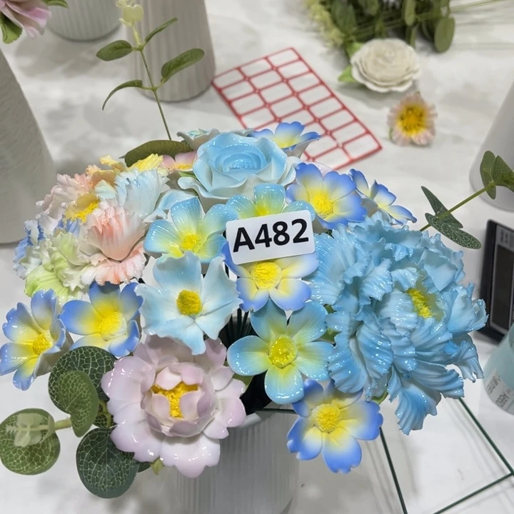 胖***呀陶瓷花手工捏制A482不花瓶