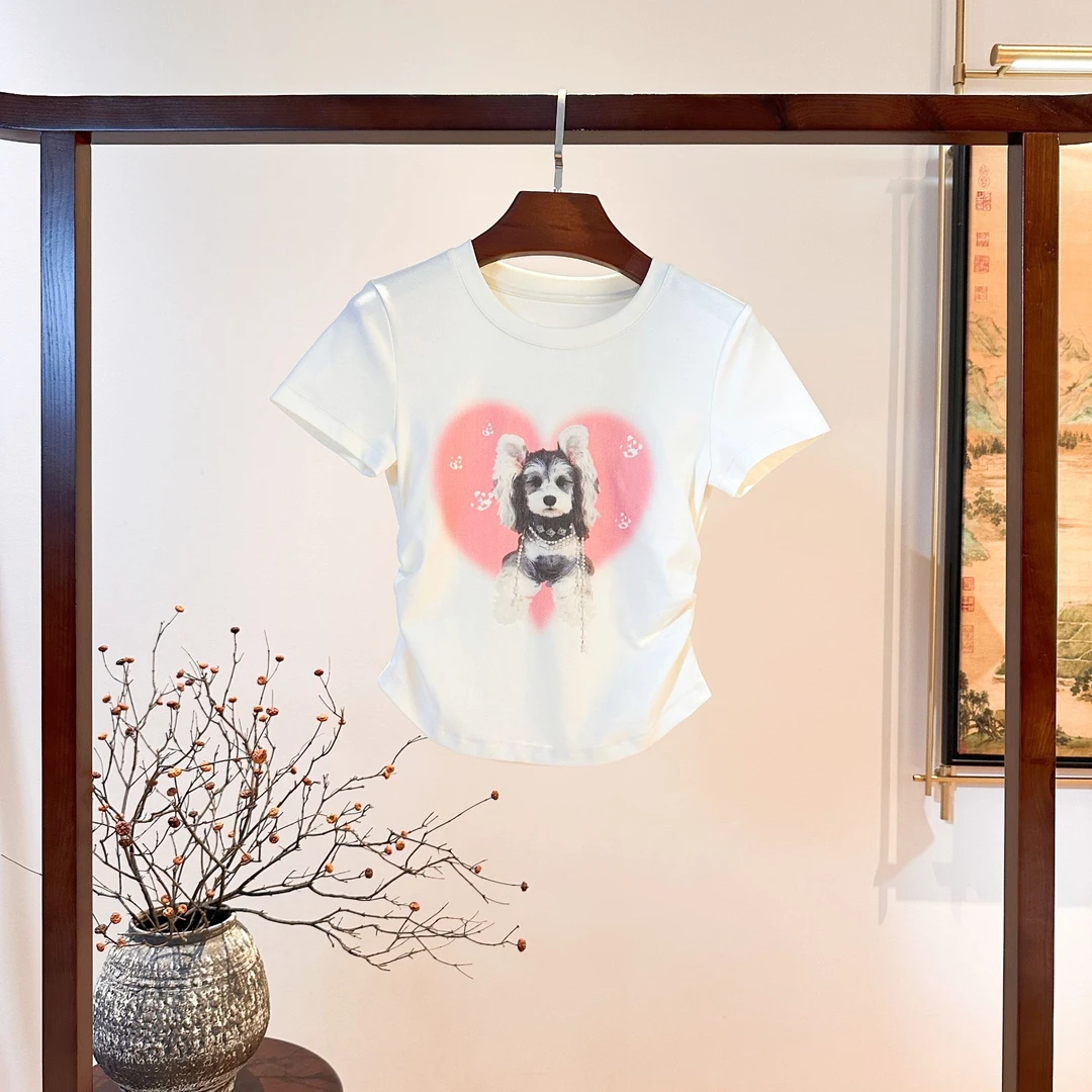 PM王囡囡 爱心小狗印花短袖 ND1A0228