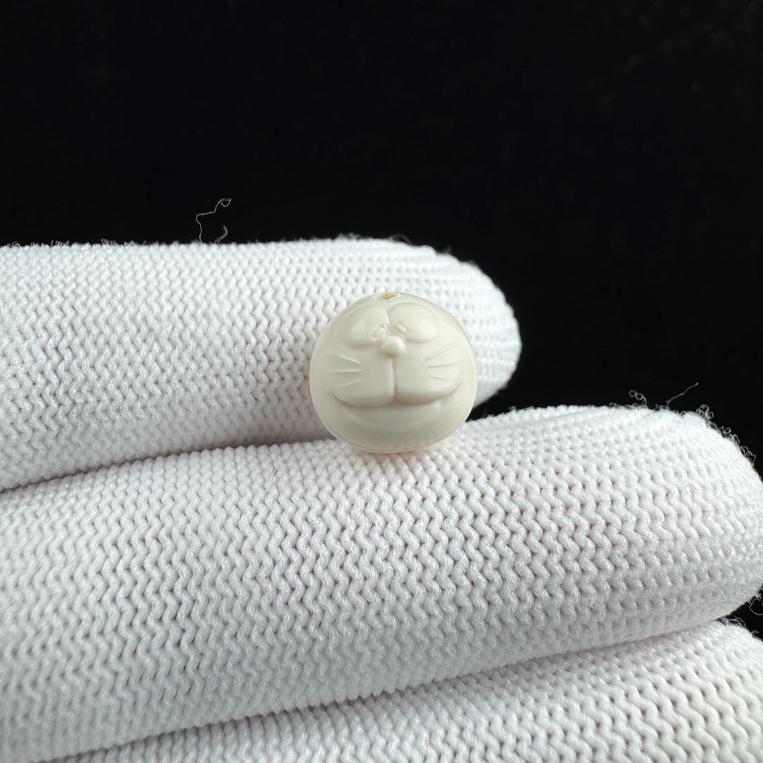 J9021天然猛犸牙雕刻配饰-瑕疵 11.8*11.4mm支持复检 假一罚十