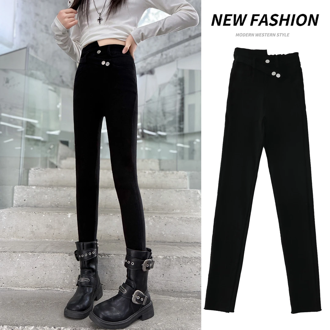 儿童秋装2025年新款大女童装弹力裤子春秋款修身铅笔裤秋季直筒裤