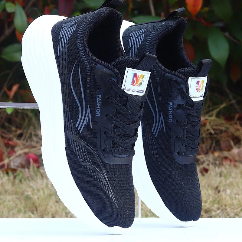 夏季跑鞋男透气超轻运动鞋防臭防滑学生软底体育鞋休闲旅游网面鞋