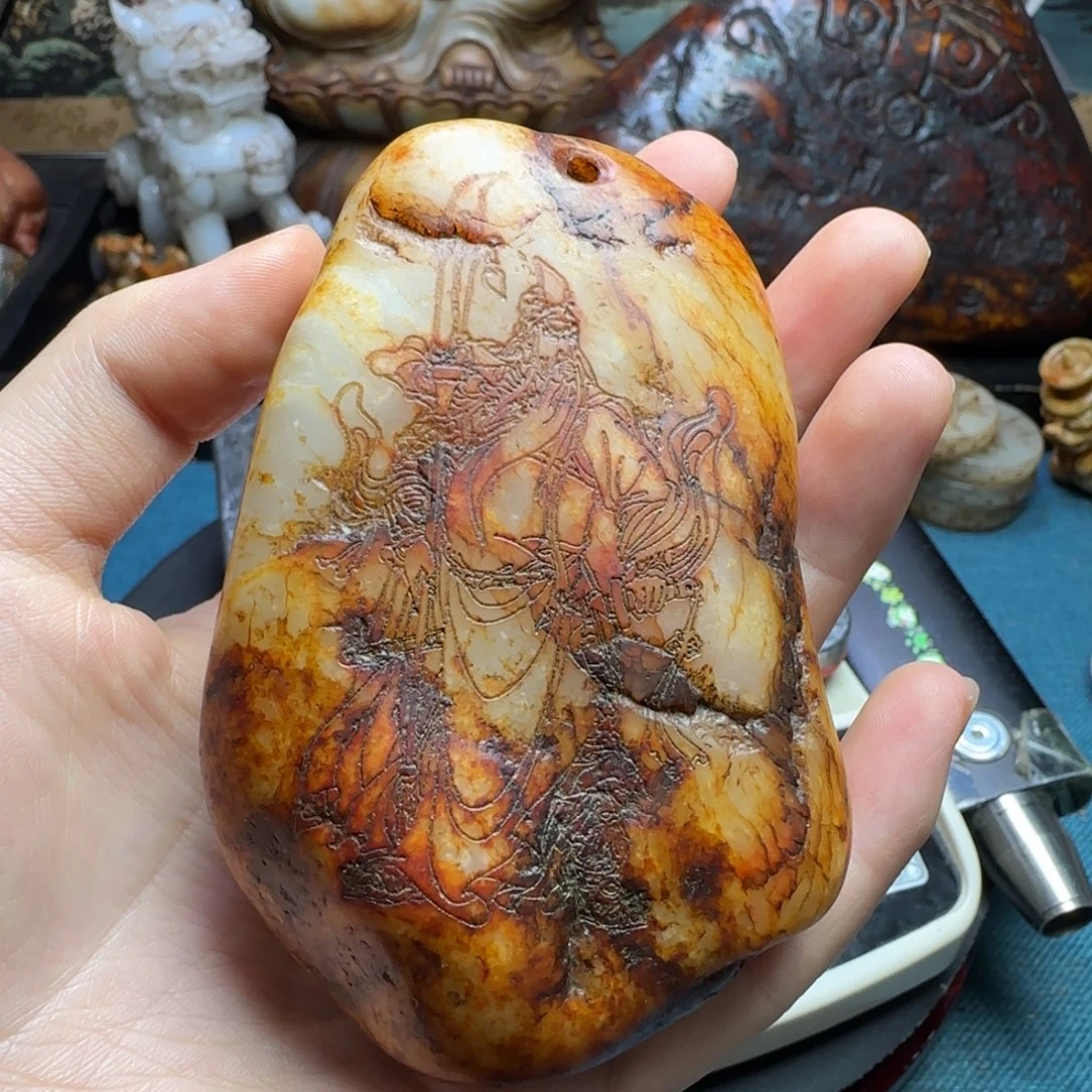 石***哥和田玉（糖玉）未镶嵌挂件