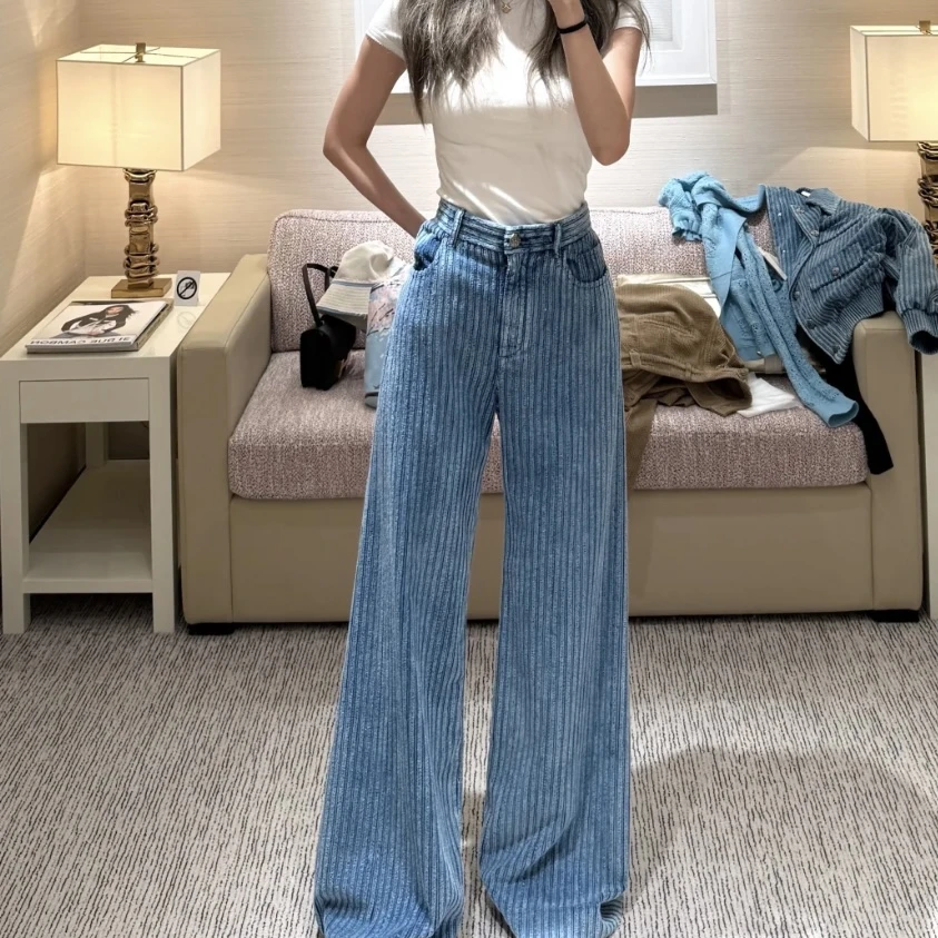 95新 Chanel/香奈儿 长裤34码蓝色/251224LYP5J03