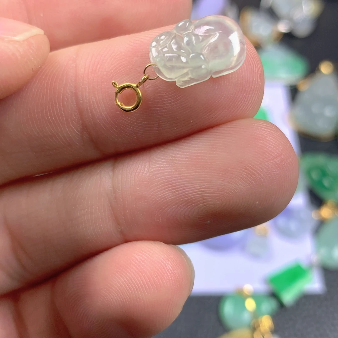 【闪购商品】翡翠18K金镶嵌颈饰翡翠