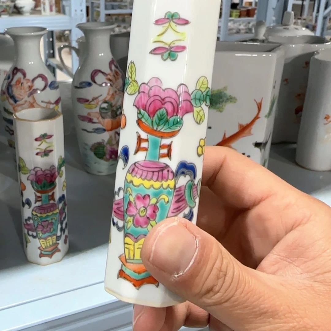 瓷片摆件手绘瓷器全部处理