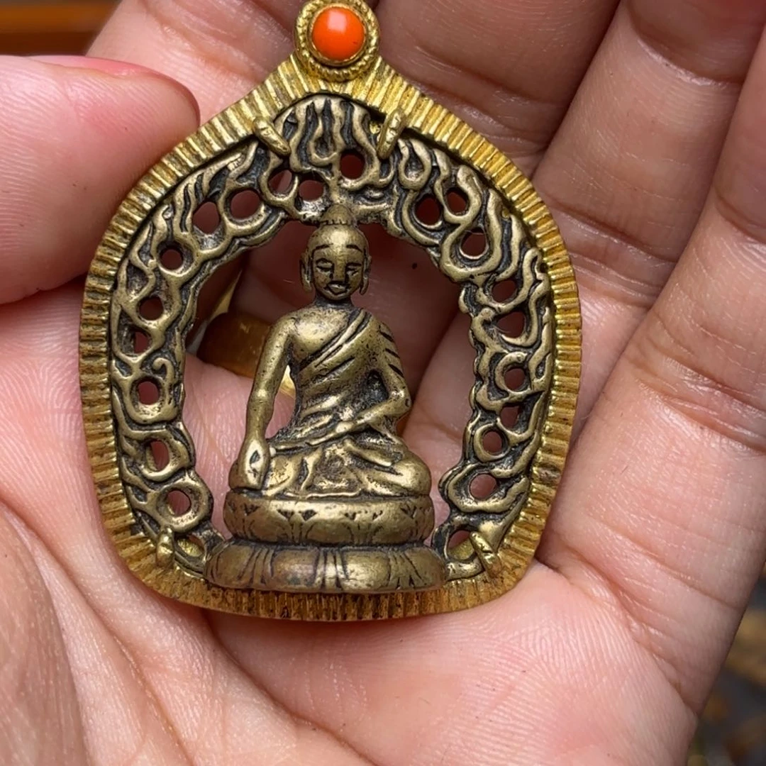 铜星月菩提吊坠项链