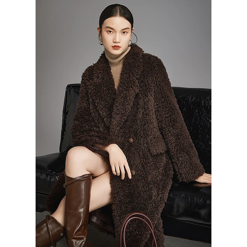 【粉丝专享】MOFAN摩凡冬新款可可棕毛呢外套MDD484900