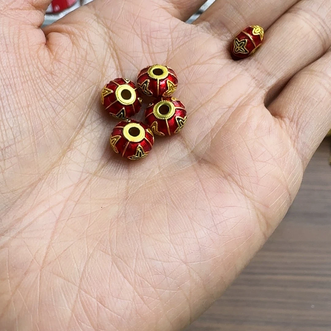 52号红色灯笼珠5个装