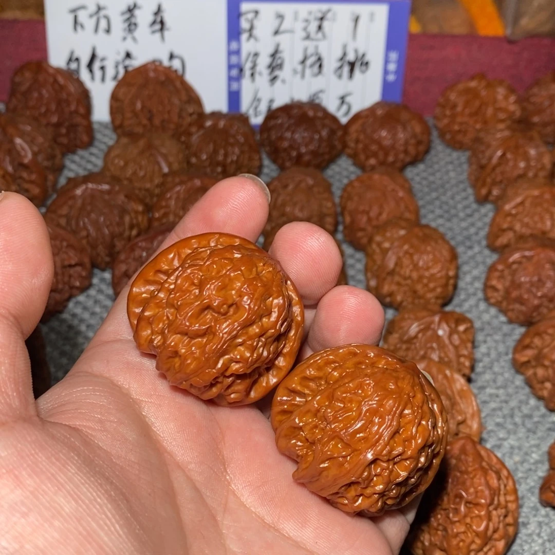 文玩核桃把件40球白