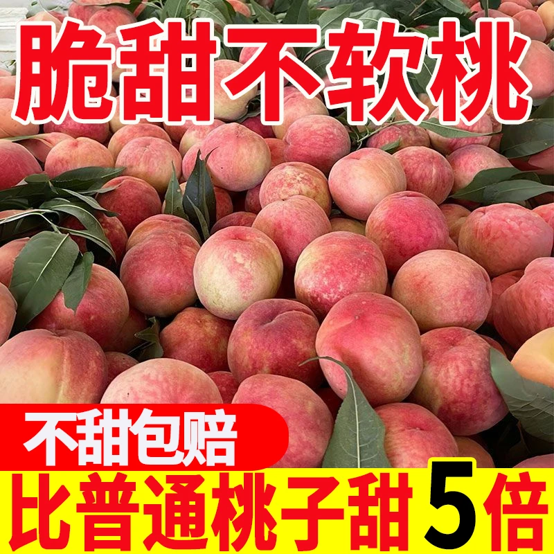 【4斤送半斤】现摘现发新鲜红不软毛桃水蜜桃脆甜多汁应季水果H