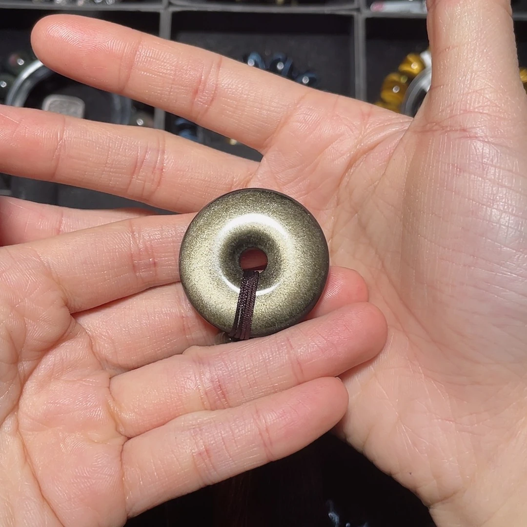 咩****黑曜岩未镶嵌吊坠(不含链)