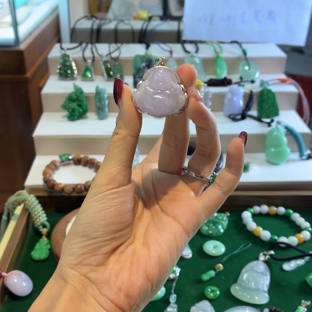 翡翠银S925镶嵌颈饰翡翠