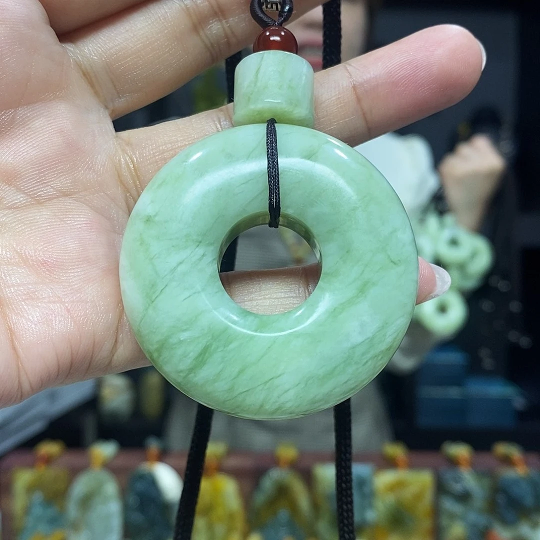 未镶嵌岫玉挂件吊坠项链