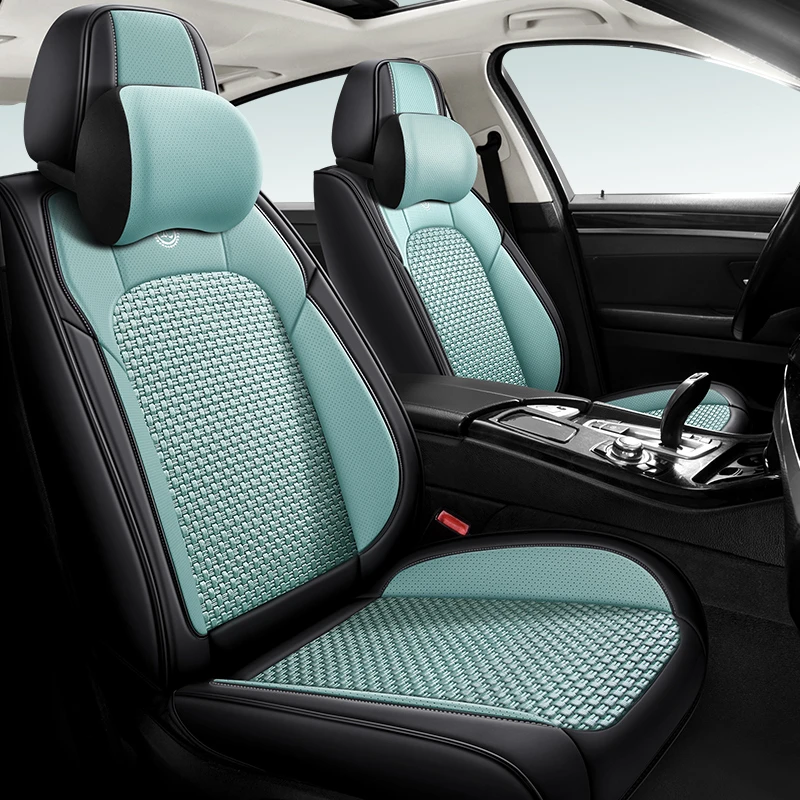 25前排全包后排拼接新款全包皮冰丝汽车五座座垫四季通用