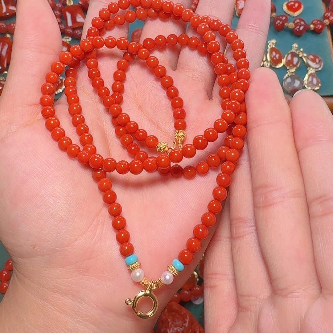 南红玛瑙未镶嵌70长万能链