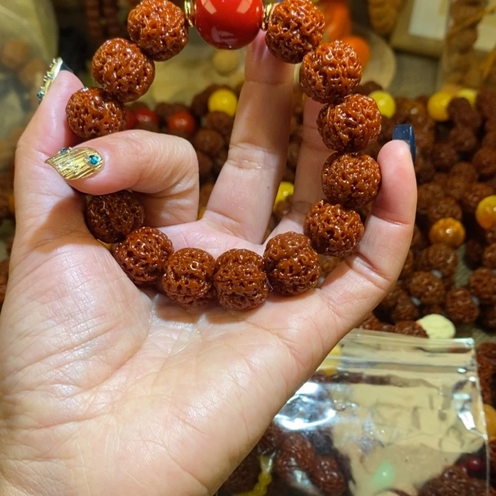 金刚菩提手串185玉化红