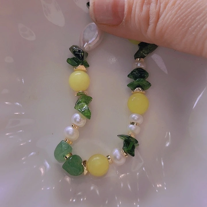 淡水珍珠手绳合金