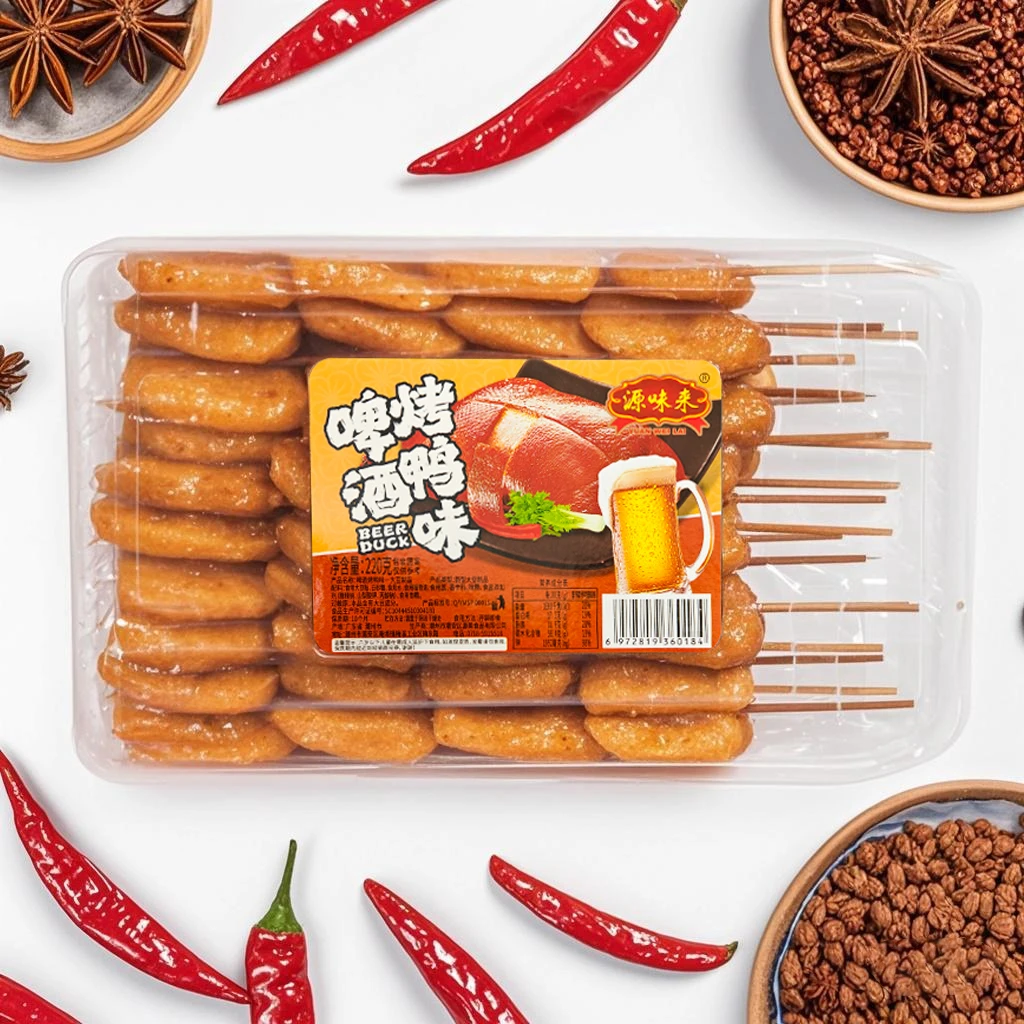 童年怀旧零食啤酒烤鸭冰糖葫芦味辣条网红休闲食品北京烤鸭辣条