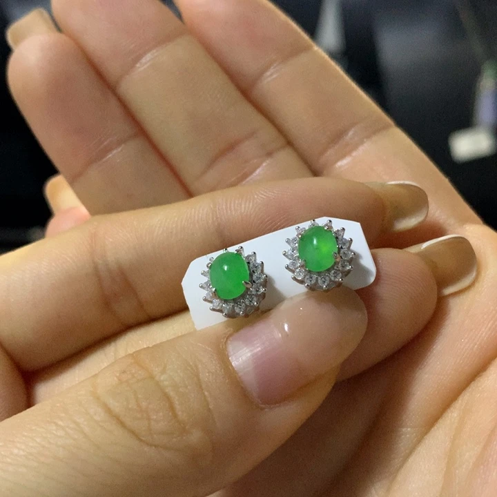 翡翠银S925镶嵌戒指