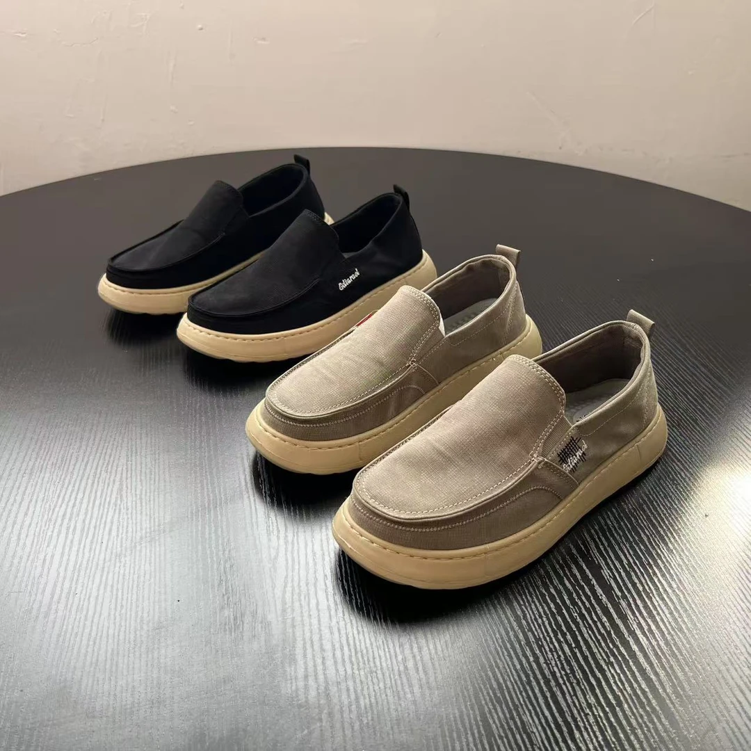 美式一脚蹬 超轻量化 男士一脚蹬懒人布鞋舒适时尚透气软底休闲鞋