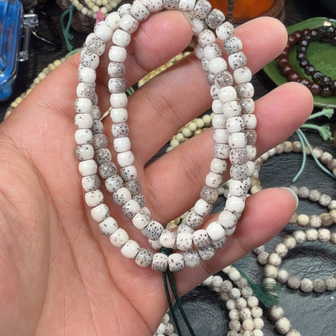 星月菩提手串65玉化料鼓珠108