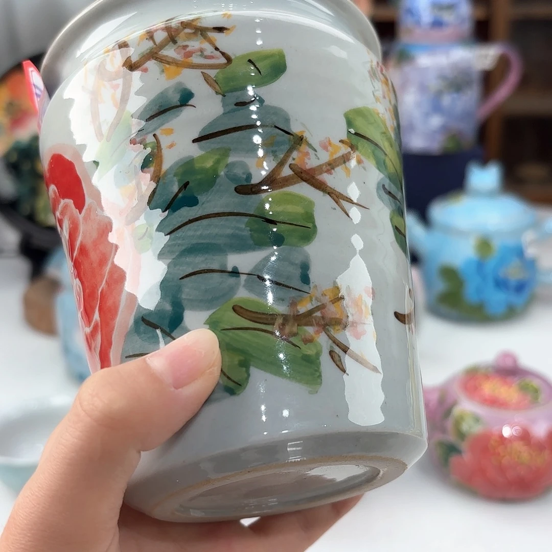 英***英景德镇手绘高温釉下彩陶瓷茶具