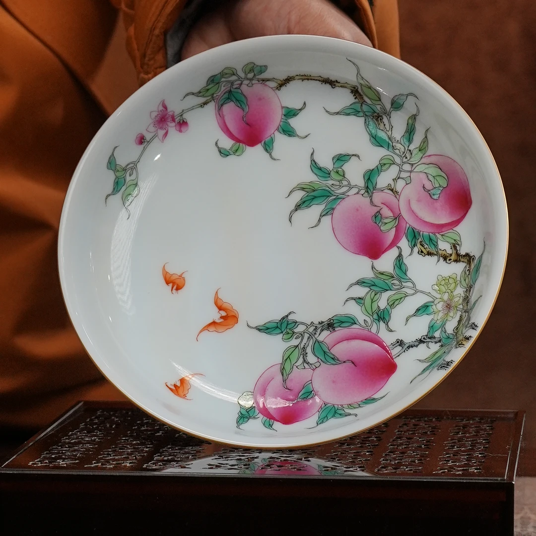 徐窑丨八桃过枝赏盘*小景德镇陶瓷