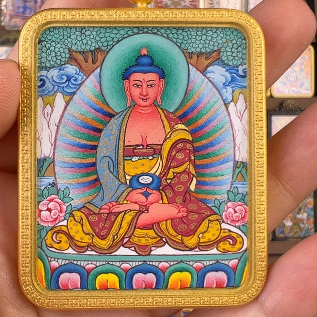 吊坠C****.阿弥陀佛唐卡绘画作品