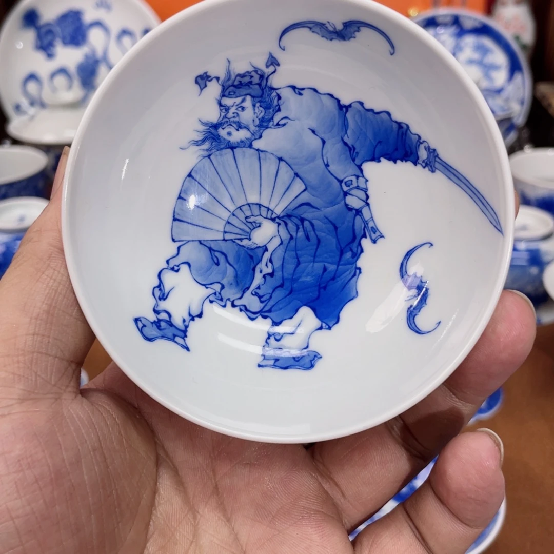 陶月楼 钟馗赐福普洱杯
