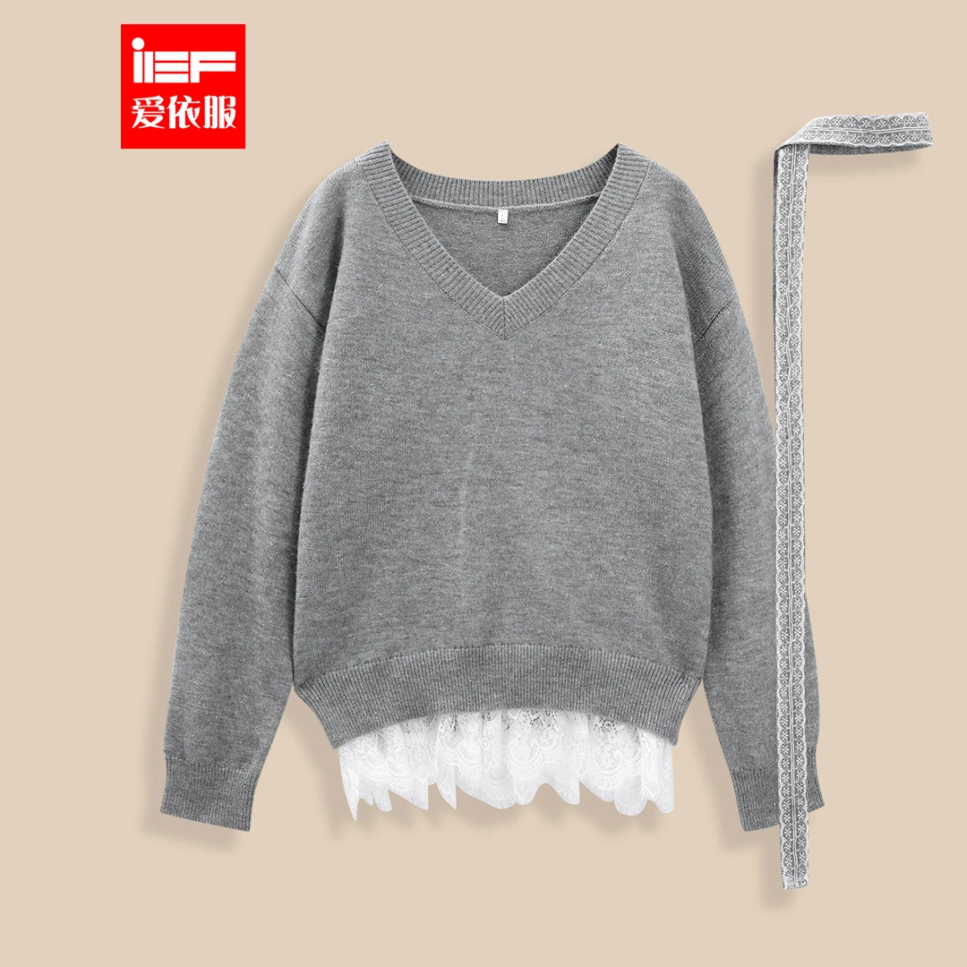 IEF/爱依服2025春季新款法式纯欲氛围感慵懒风百搭设计感毛织上衣