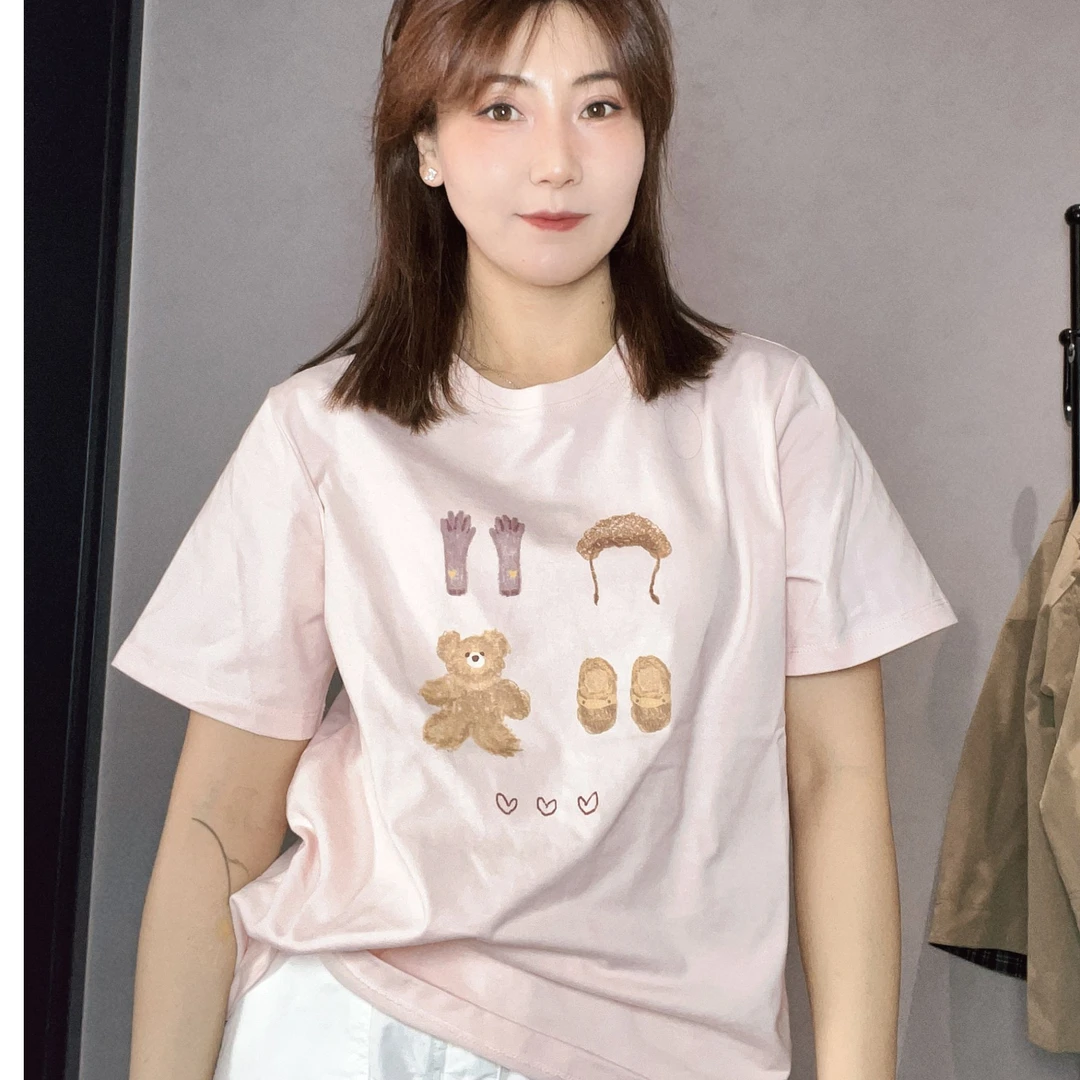小熊百搭清新韩系半袖