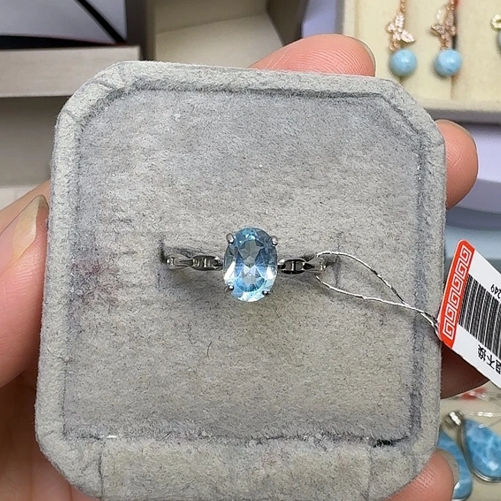 银S925镶嵌戒指水晶