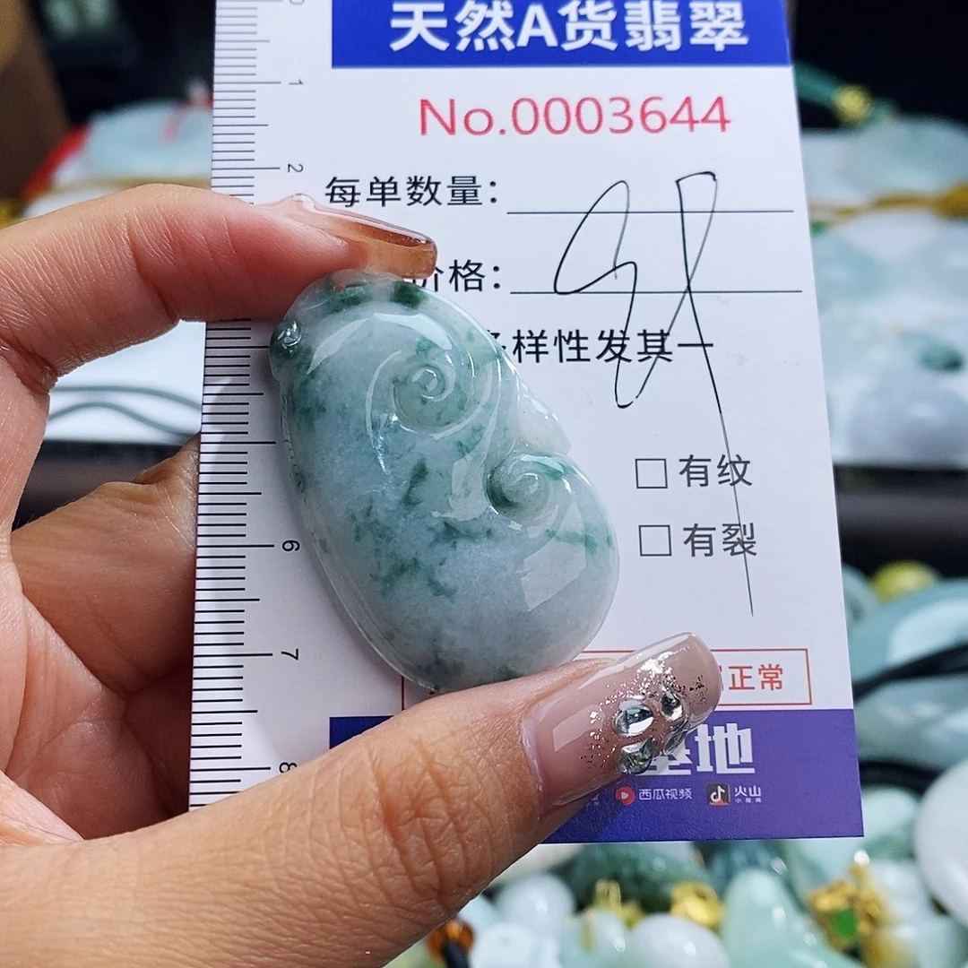 翡翠未镶嵌颈饰3644