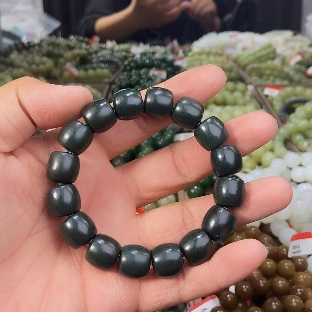 和田玉未镶嵌手串天然卡14且末料沙枣青多样性拍一发一