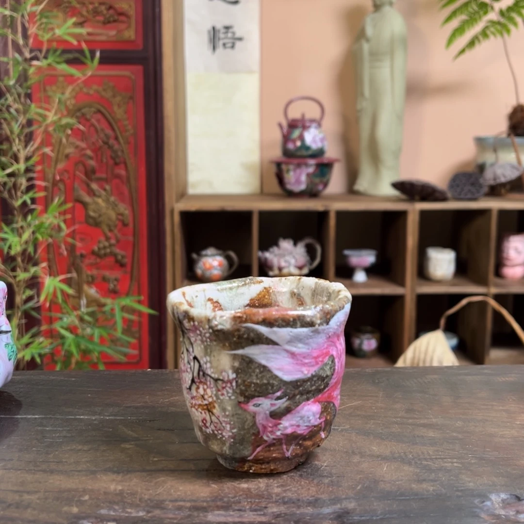 杯虎*妈景德镇纯手工手绘陶瓷