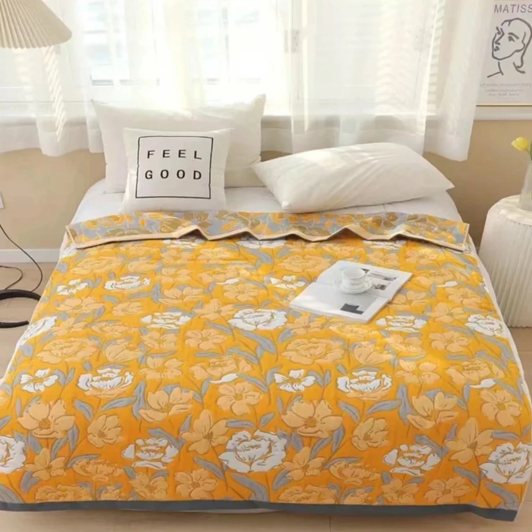 【盛开】1.5*2米多层纱布款床盖加厚多功能柔软毛巾被