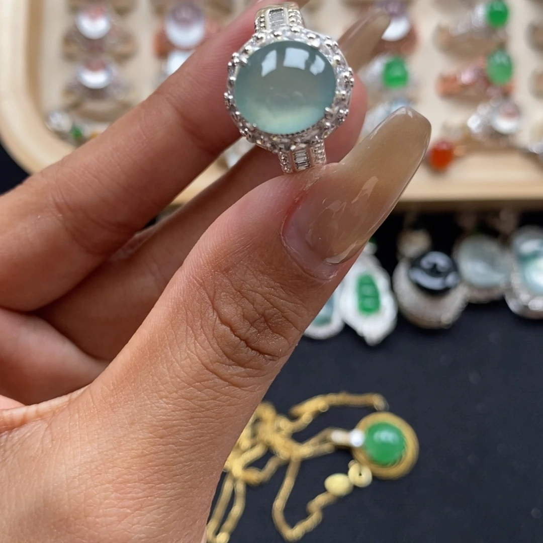 翡翠未镶嵌戒指缅甸天然A货翡翠