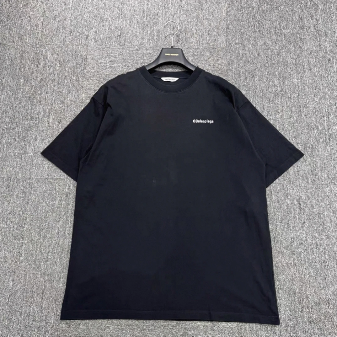 99新 YSL/圣罗兰 巴黎世家logo标短袖T恤