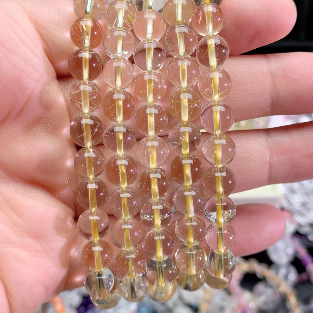 水晶手链未镶嵌发晶手链8+