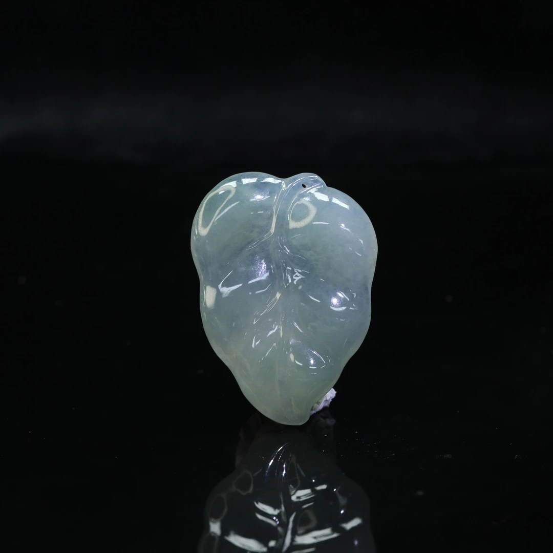 27天然缅甸翡翠A货冰叶子/500055/上海嘉禾拍卖