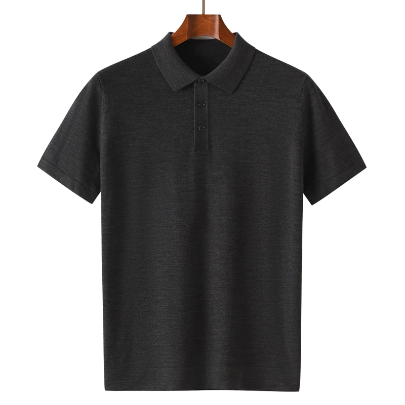 100%精纺美利奴羊毛【扬子纱高支高密长袖翻领羊绒男士保暖毛衣