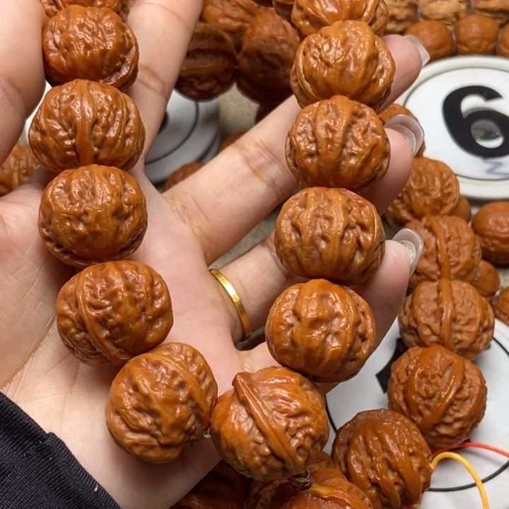 文玩核桃吊坠风*痕火焰八棱