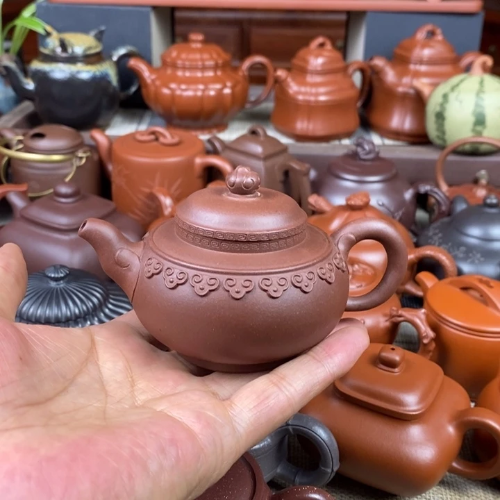 紫砂茶壶云肩如意150cc原矿老底曹青特价