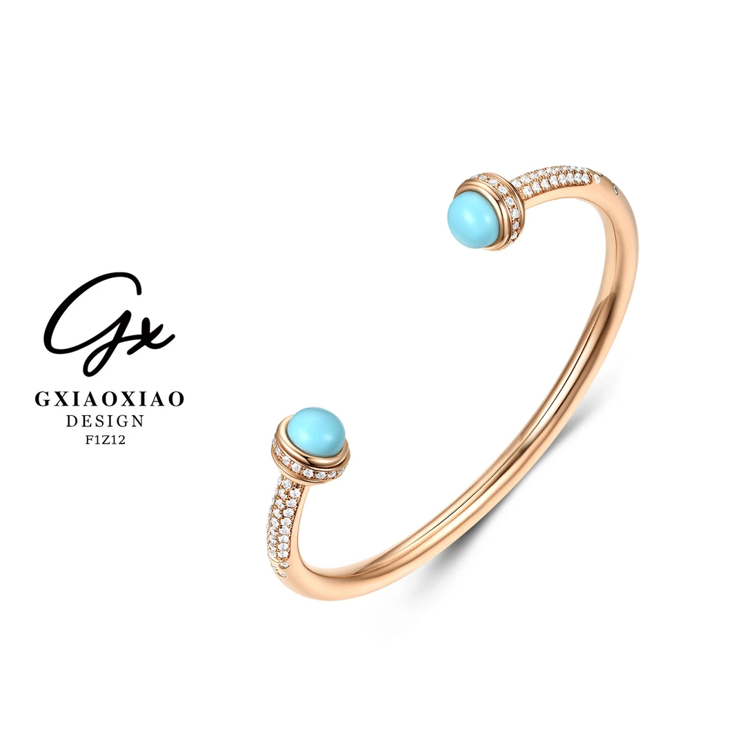 镀K金 高级设计师款时尚百搭开口手镯 F1Z12