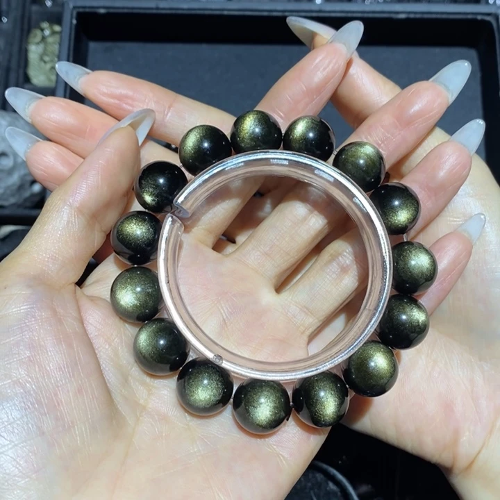 黑曜岩手链未镶嵌衡*