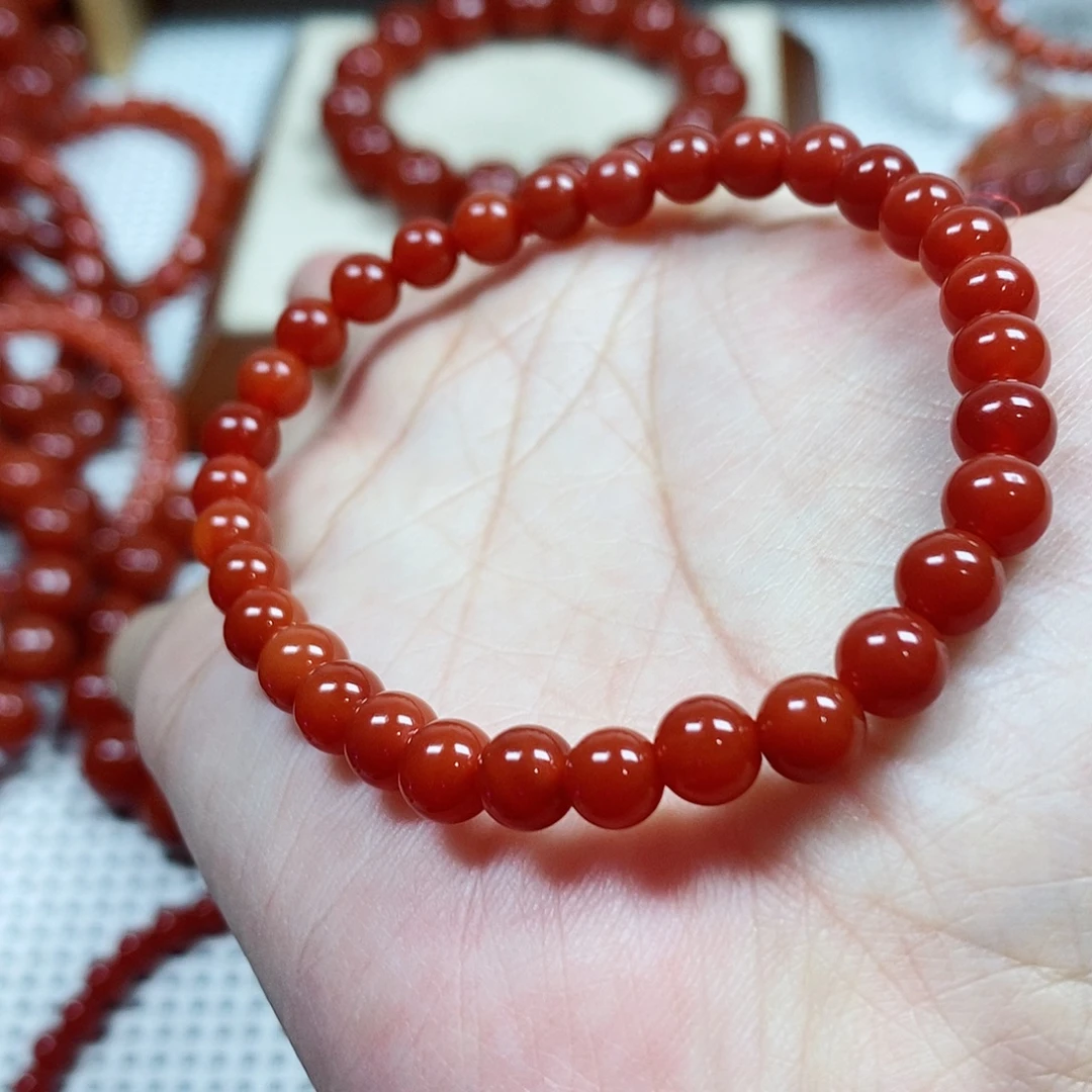 南红玛瑙未镶嵌手串卡6