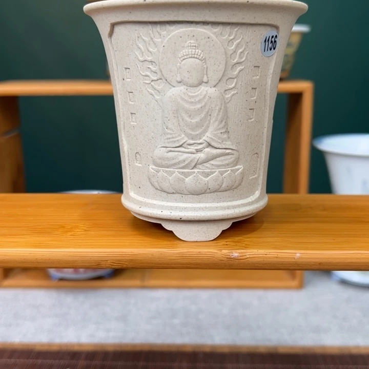 陶手工雕刻敦煌系列盆