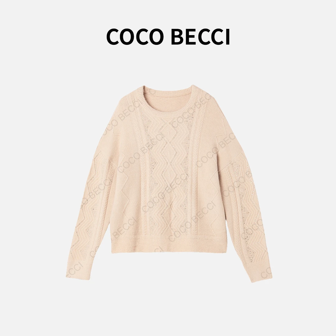 【COCO BECCI】24新款“特种羊毛磨毛纱高级定制”毛衣YT24YW330003